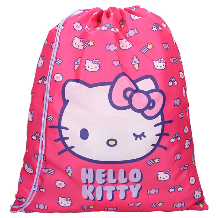 Worek sportowy, na plecy, na kapciuszki, na obuwie zmienne dla dzieci - Hello Kitty