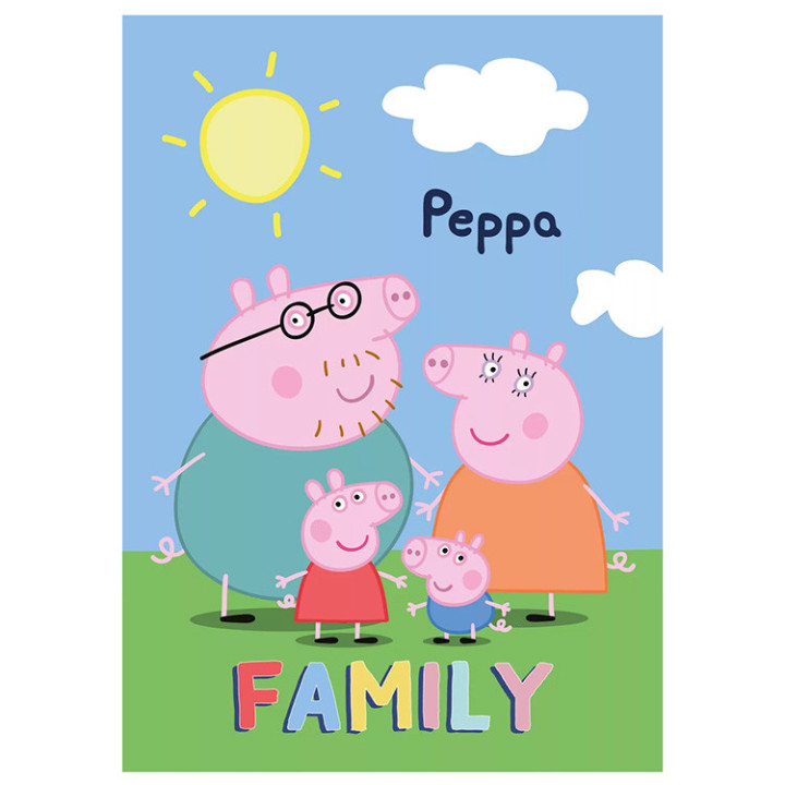 Koc polarowy Świnka Peppa 100cm x 140cm