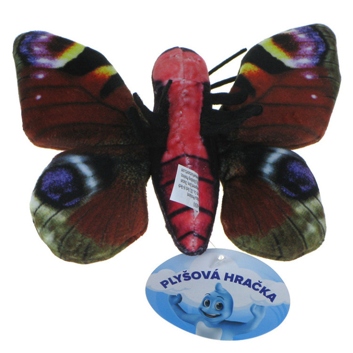 Barwne Zoo: Maskotka Motyl (Rusałka pawik) 13cm x 13cm