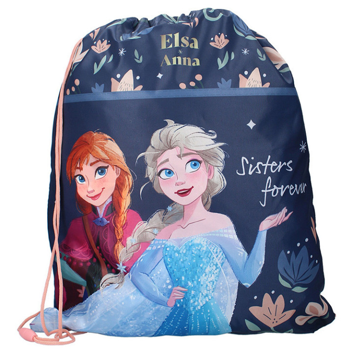 Worek sportowy, na plecy, dla dzieci - Frozen : Kraina Lodu Anna i Elsa (Sister forever)