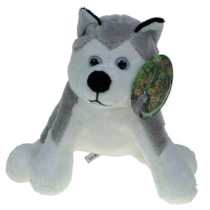 Maskotka Pies husky siedzący 16cm