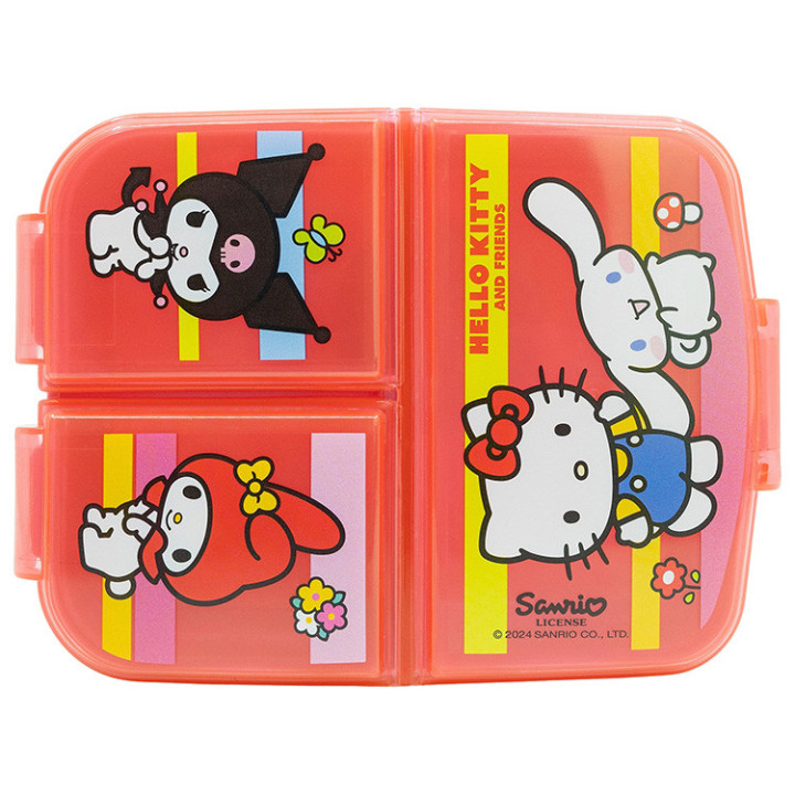 Śniadaniówka trzykomorowa Hello Kitty and Friends