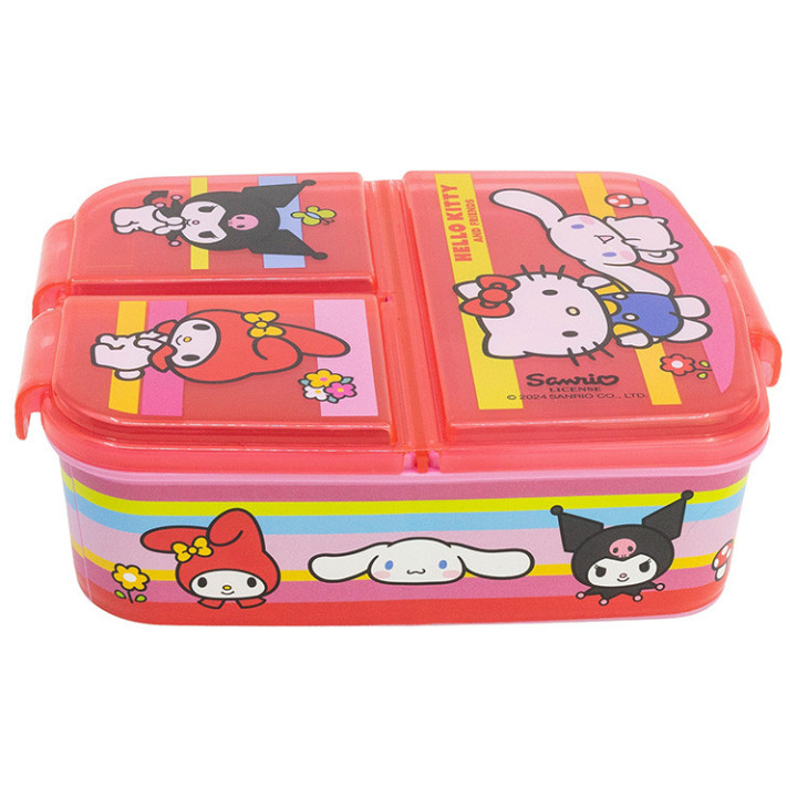 Śniadaniówka trzykomorowa Hello Kitty and Friends