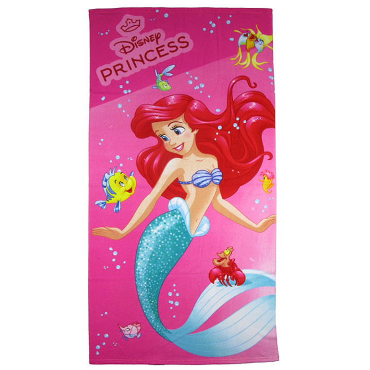 Ręcznik kąpielowy Disney Księżniczki: Syrenka Ariel 140cm x 70cm