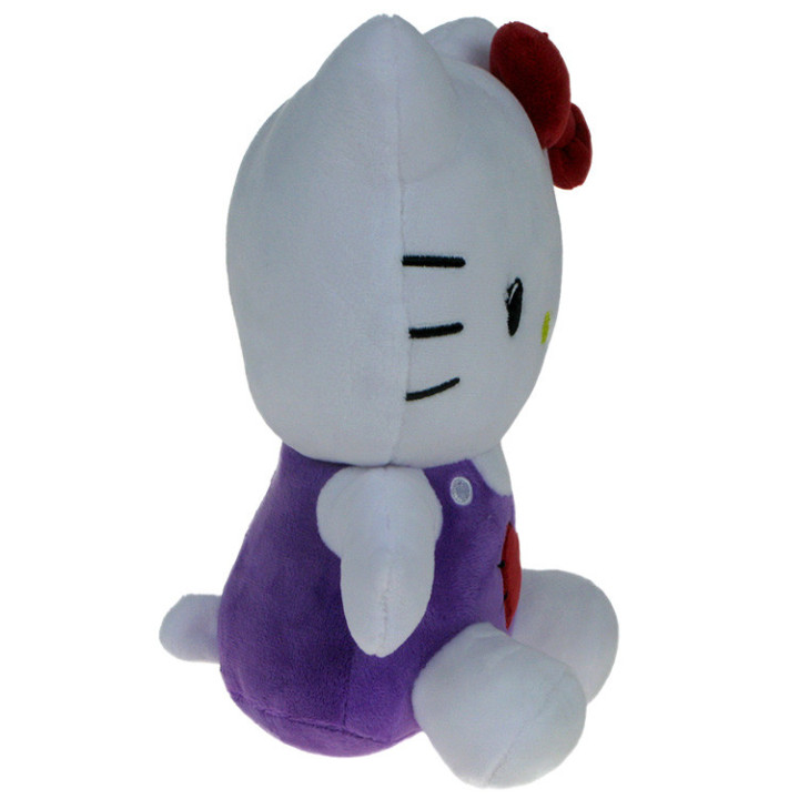 Hello Kitty and Friends - maskotka kotka Hello Kitty 25cm fioletowa z serduszkiem