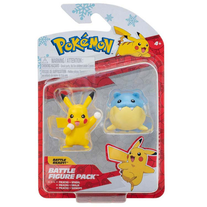 Pokemon - komplet 2 figurek - 48108 Pikachu + Spheal