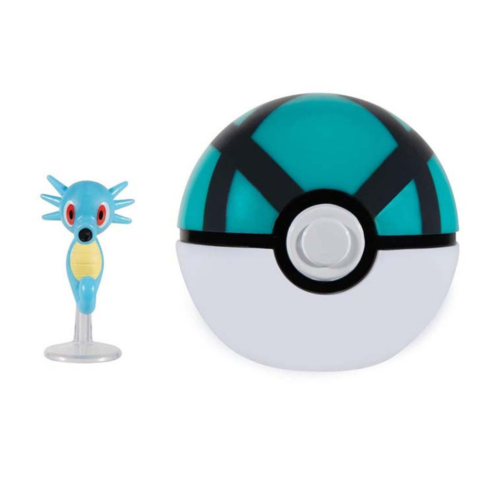 Pokemon - figurka+kula - Clip'n'go - Horsea + Net Ball