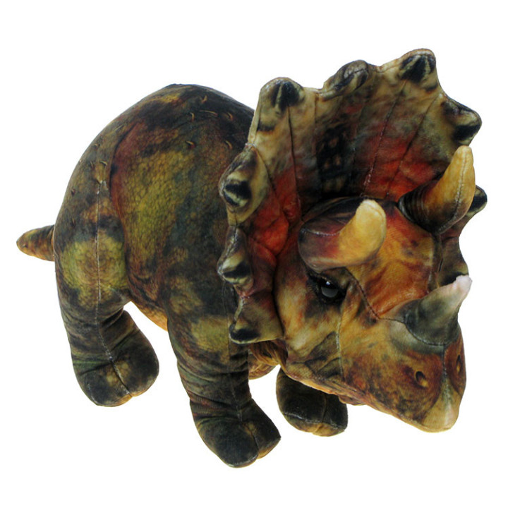 Barwne Prehistoryczne Zoo: Maskotka dinozaur Triceratops 47cm