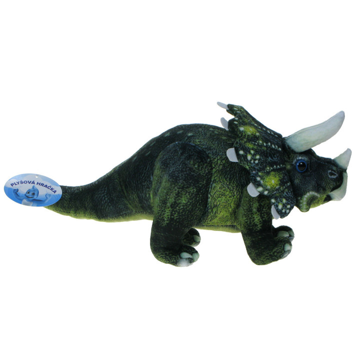 Barwne Prehistoryczne Zoo: Maskotka dinozaur Triceratops 34cm