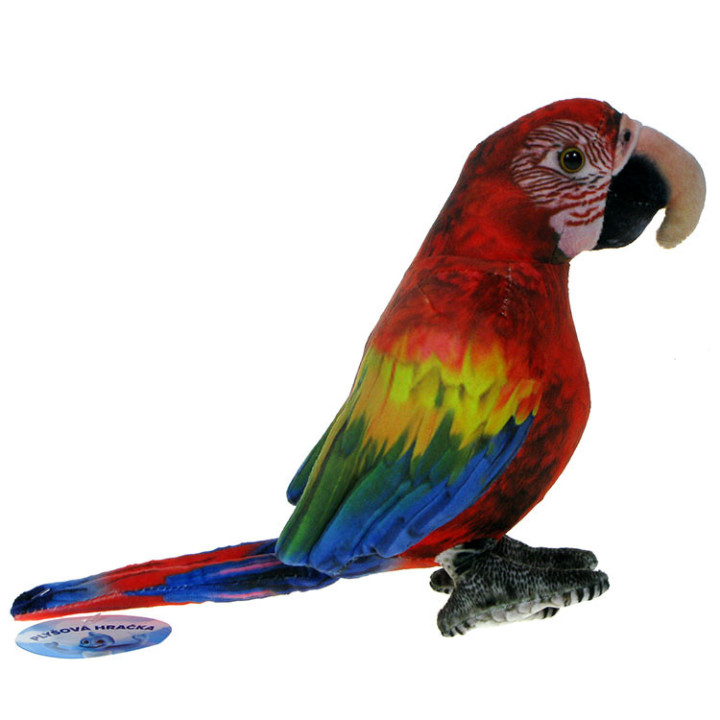 Barwne Zoo: Maskotka Papuga Ara żółtoskrzydła 20cm