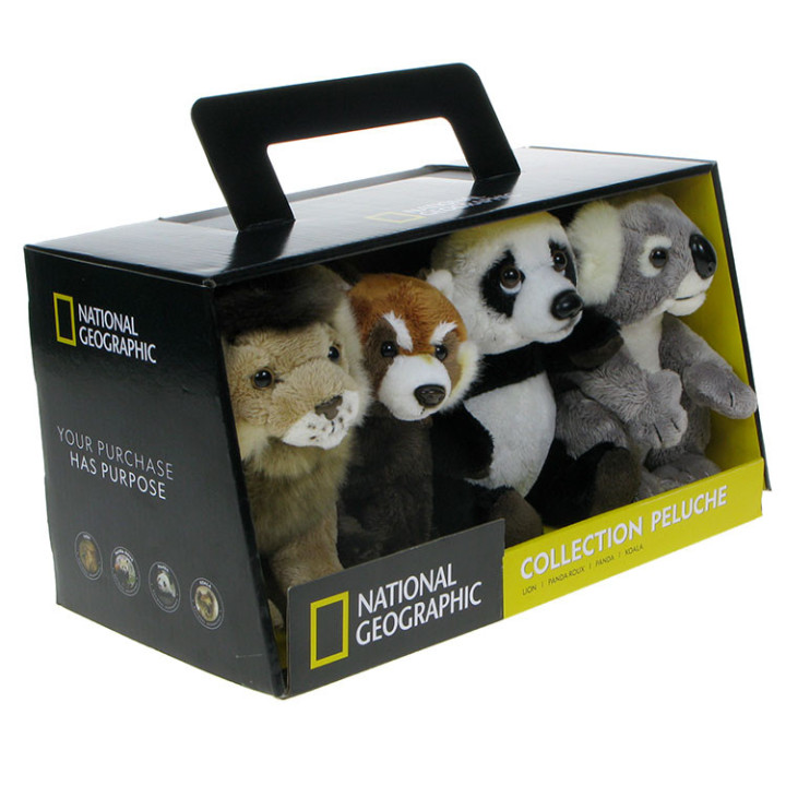 Pluszowe Zoo: Zestaw czterech maskotek National Geographic