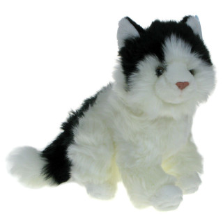 Maskotka Kotek siedzący biało-czarny 22cm