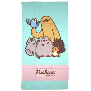 Ręcznik kąpielowy, plażowy Kot Pusheen (rodzina i przyjaciele)