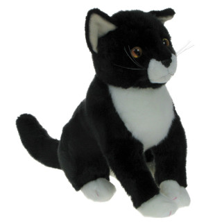 Pluszowe ZOO: Maskotka Kotek siedzący czarny 28cm