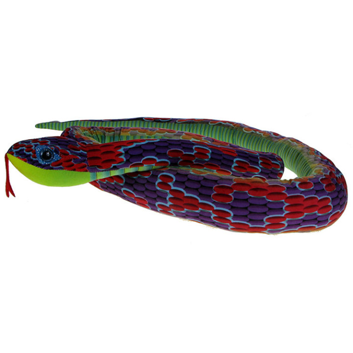 Barwne Zoo: Maskotka Wąż 230cm czerwono - fioletowy