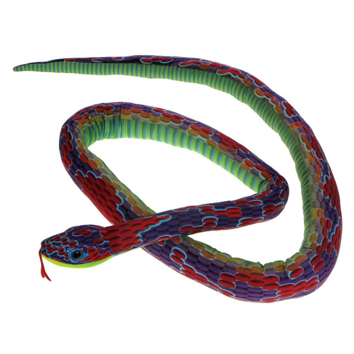 Barwne Zoo: Maskotka Wąż 230cm czerwono - fioletowy