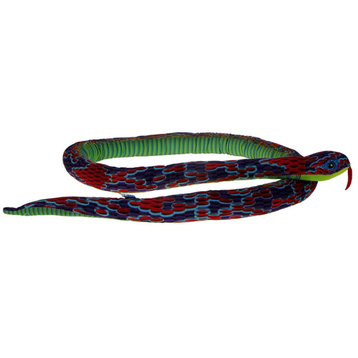 Barwne Zoo: Maskotka Wąż 180cm czerwono - fioletowy