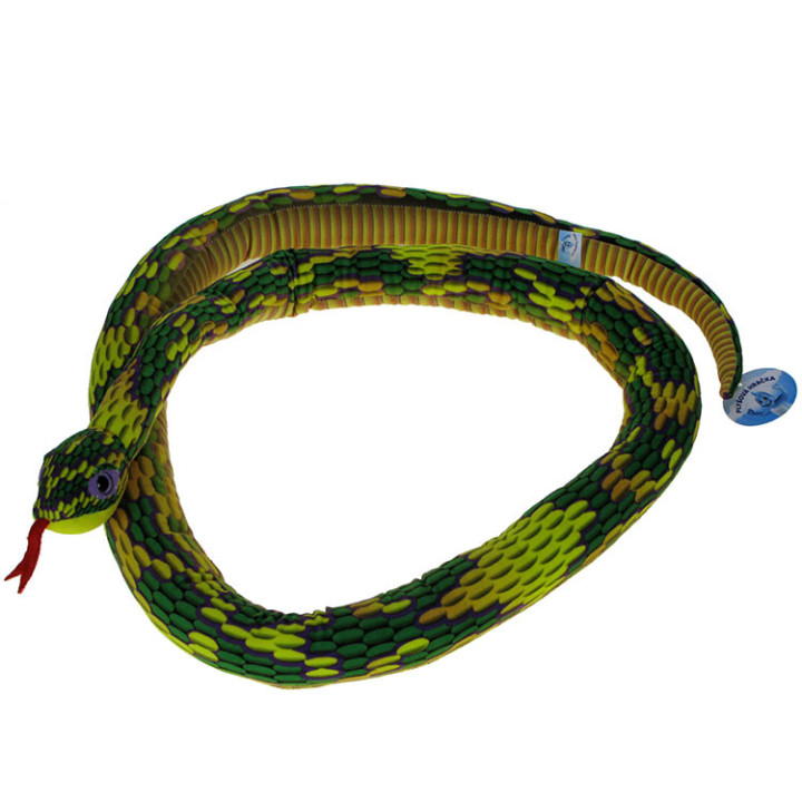 Barwne Zoo: Maskotka Wąż 180cm zielono - żółty