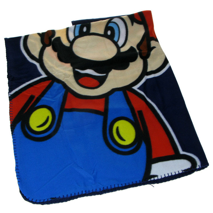 Koc polarowy: Super Mario: Mario 100x140cm