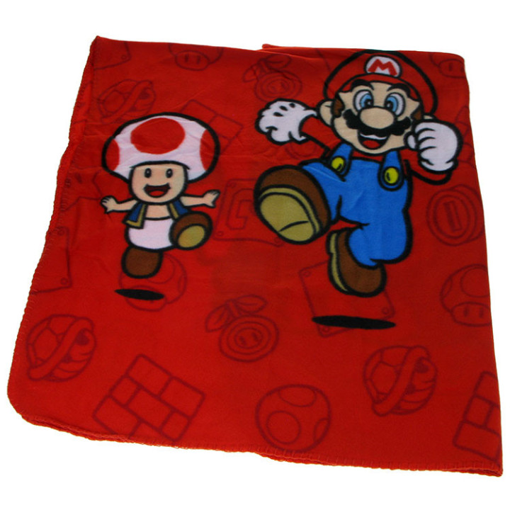 Koc polarowy: Super Mario: Mario, Luigi i Toad 100x140cm