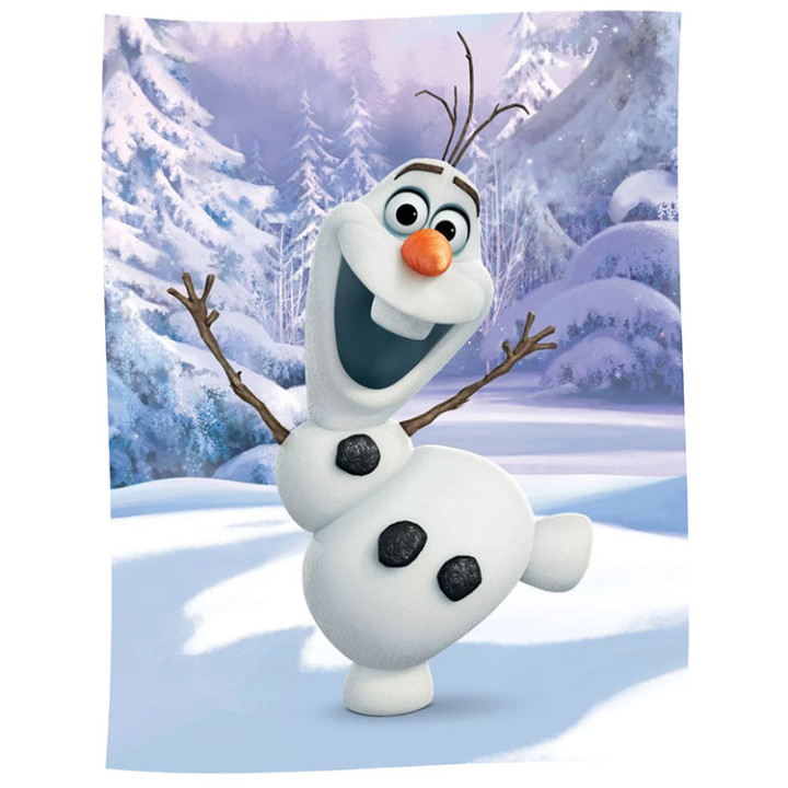 Koc polarowy Frozen II : Kraina Lodu II - Bałwanek Olaf 130cm x 170cm
