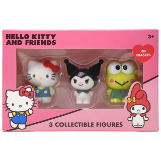 Hello Kitty: zestaw trzech gumko-figurek : Hello Kitty, Kuromi i Keroppi