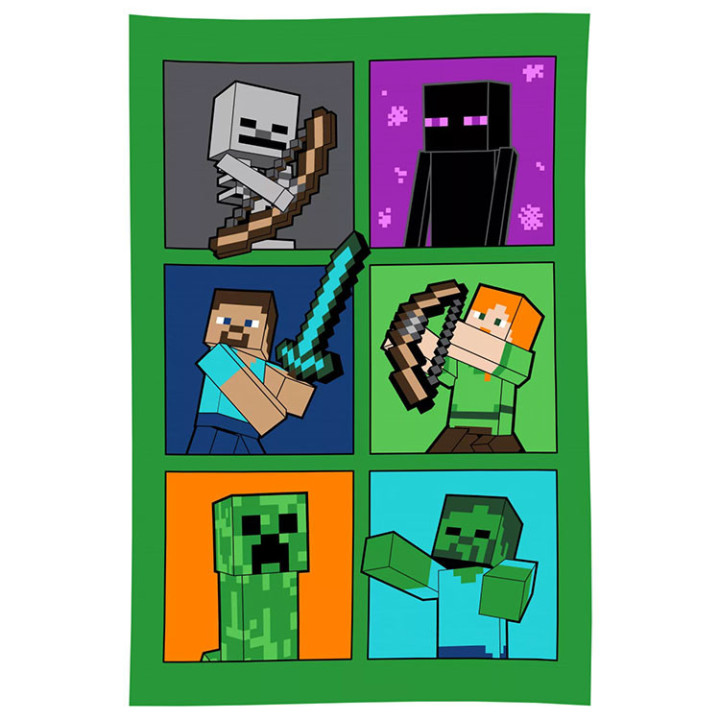 Koc polarowy Minecraft: 100cm x 150cm (0032152)
