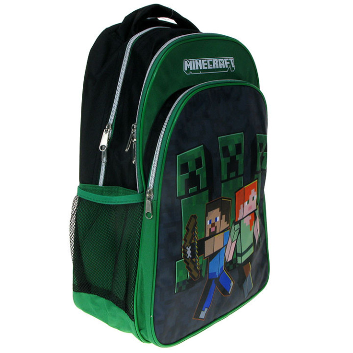 Plecak szkolny trzykomorowy Minecraft