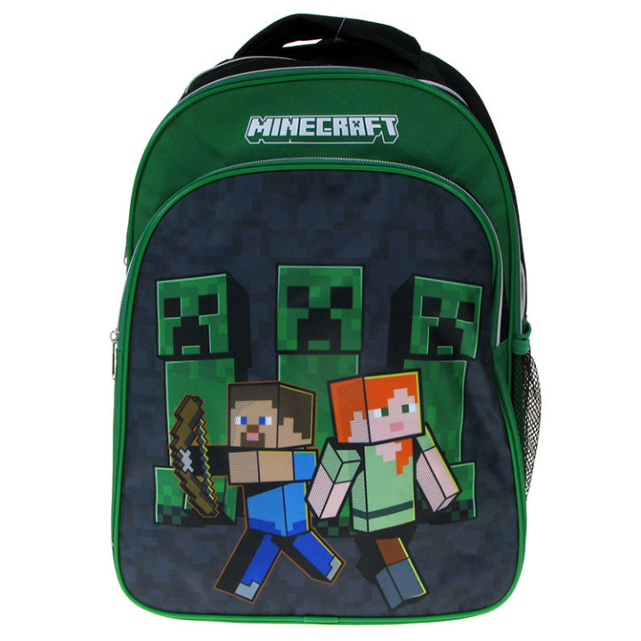 Plecak szkolny trzykomorowy Minecraft