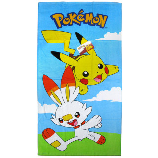 Ręcznik kąpielowy Pokemon Pikachu i Scorbunny