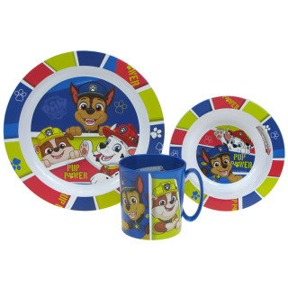 Zestaw naczyń dla dzieci (microwaveable plastic) - Psi Patrol