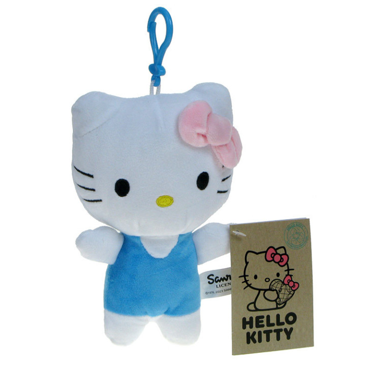 Hello Kitty - maskotka kotka Kitty z breloczkiem 18cm (niebieska)