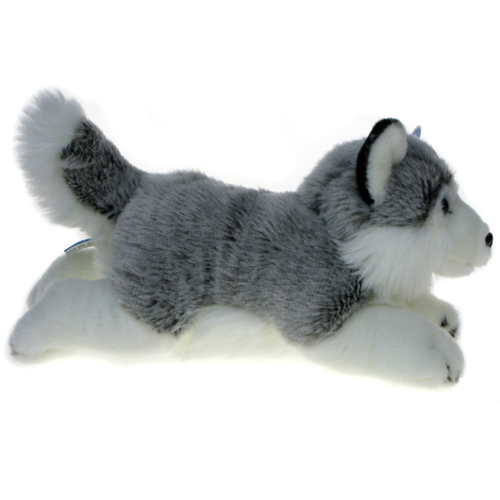 Maskotka Pies husky leżący 32cm
