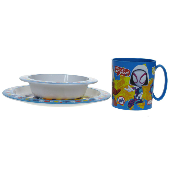 Zestaw naczyń dla dzieci (microwaveable plastic) - Spidey i super kumple