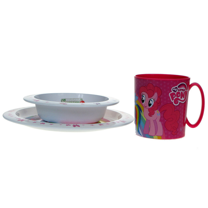 Zestaw naczyń dla dzieci (microwaveable plastic) - My Little Pony