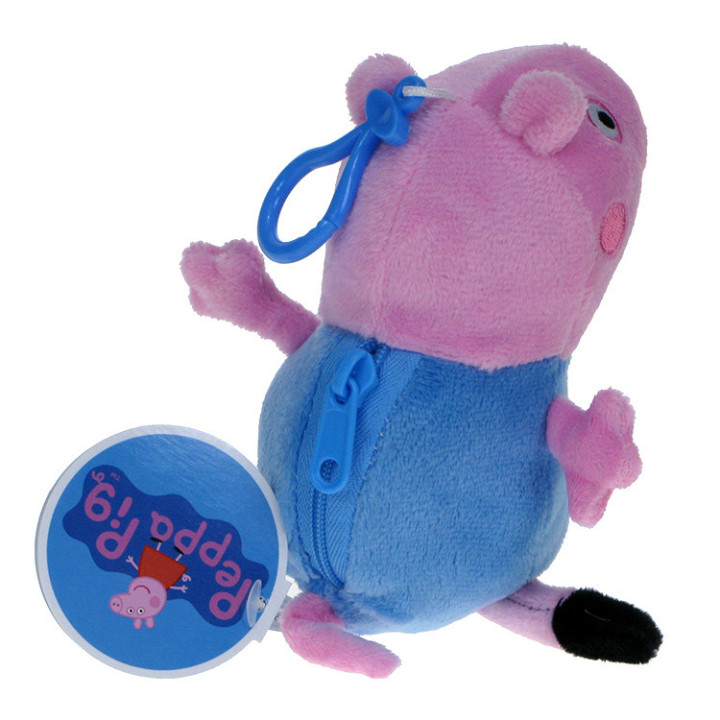 Świnka Peppa - 3w1 (maskotka, breloczek, portfelik na monety) Świnka Jacek (George) 16/12cm