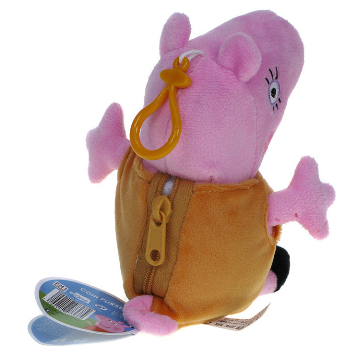 Świnka Peppa - 3w1 (maskotka, breloczek, portfelik na monety) Mama Świnka 18/14cm