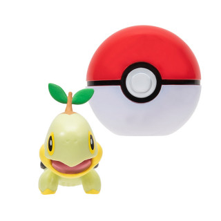 Pokemon - figurka+kula - Clip'n'go - Turtwig + Poke Ball