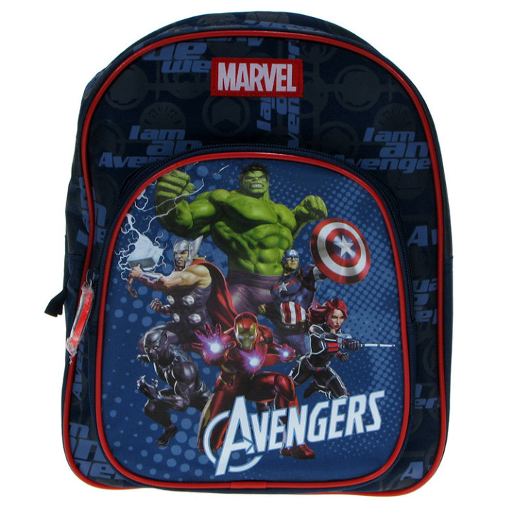 Plecak Marvel Avengers z kieszonką - Thor, Iron Man, Kapitan Ameryka, Hulk, Czarna Pantera i Wdowa