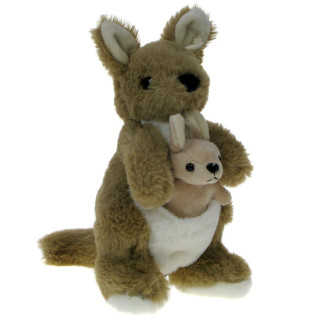 Maskotka Kangur z młodym 24cm