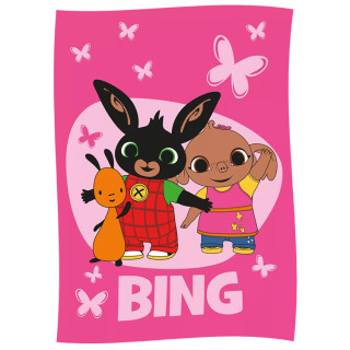 Koc polarowy króliczek Bing: Bing, Flop i Sula 100cm x 150cm