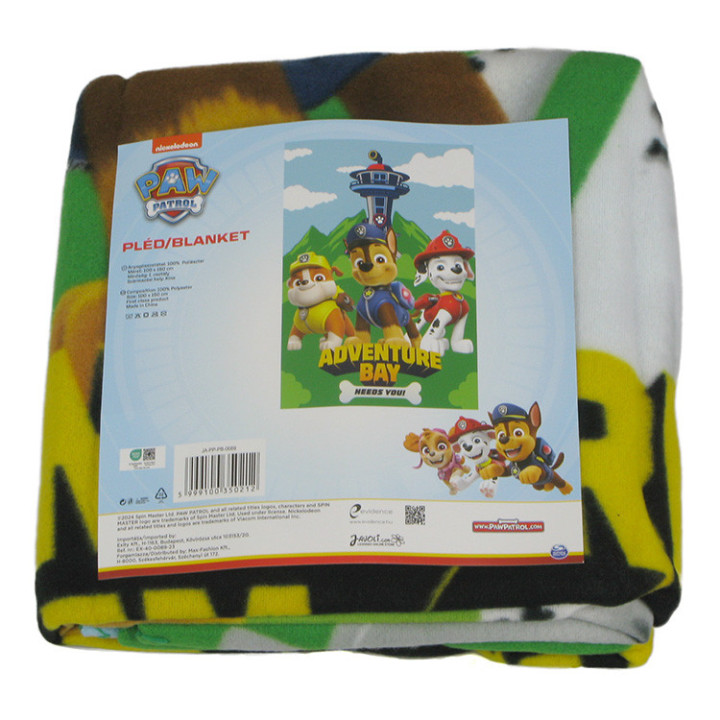 Koc polarowy Psi Patrol: Chase, Marshall i Rubble (350212)