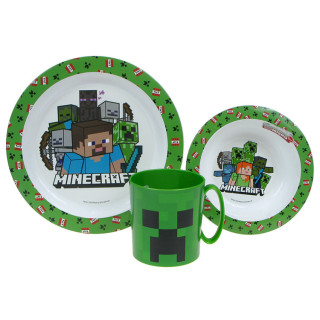 Zestaw naczyń dla dzieci (microwaveable plastic) - Minecraft (40804)