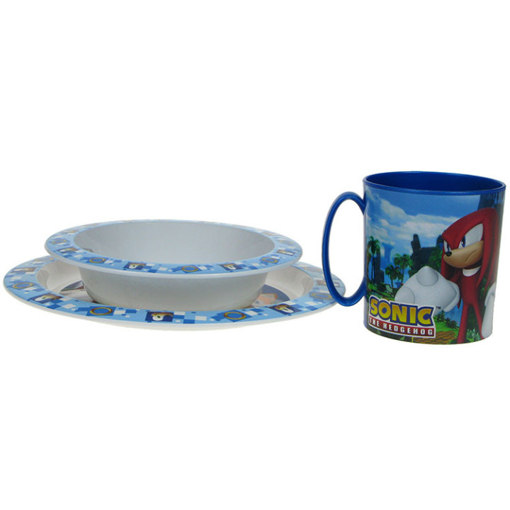 Zestaw naczyń dla dzieci (microwaveable plastic) - Sonic the Hedgehog