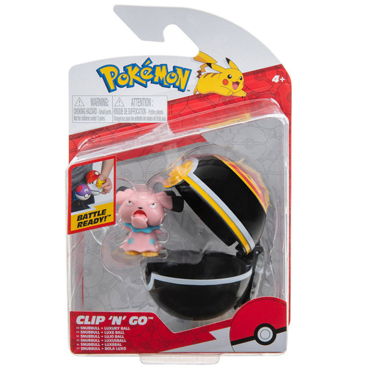 Pokemon - figurka+kula - Clip'n'go - Snubbull + Luxury Ball