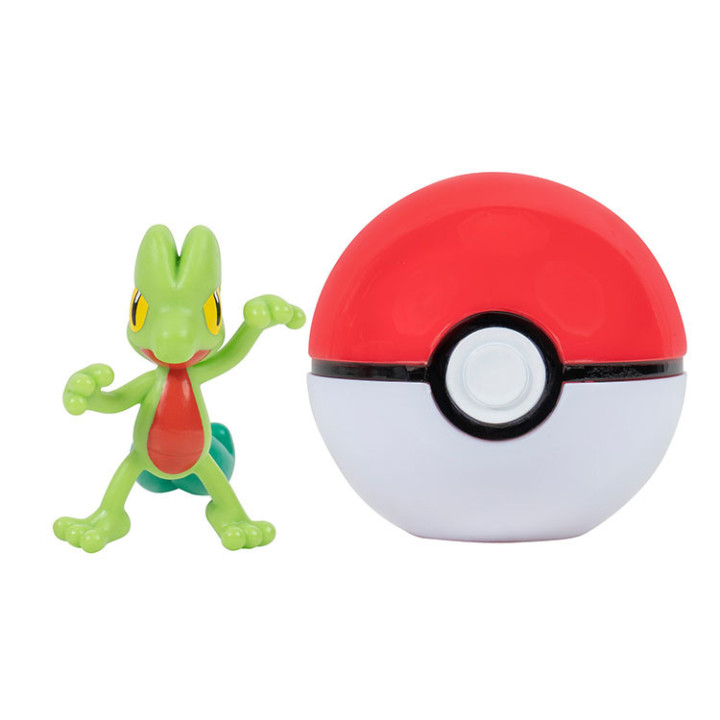 Pokemon - figurka+kula - Clip'n'go - Treecko + Poke Ball