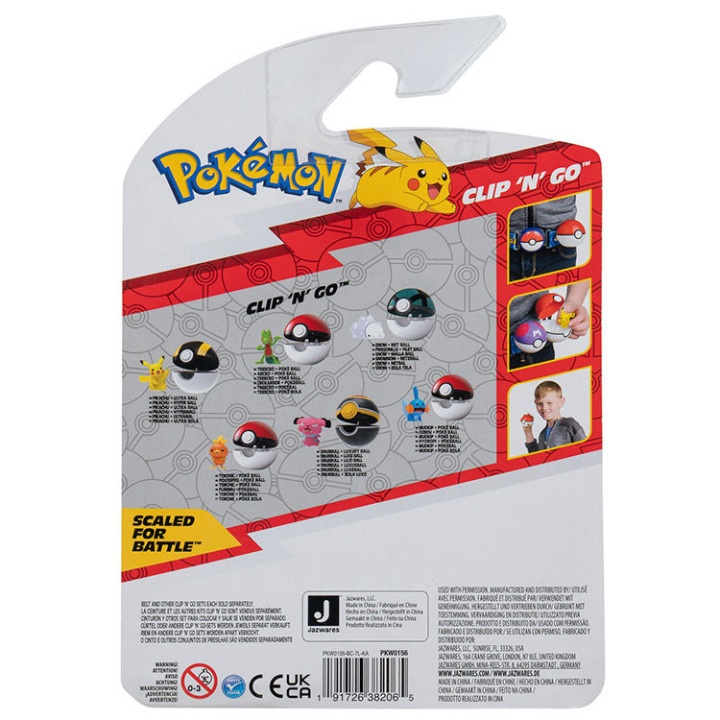 Pokemon - figurka+kula - Clip'n'go - Treecko + Poke Ball