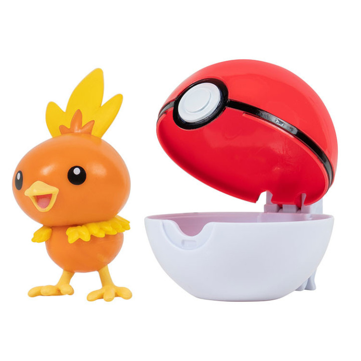 Pokemon - figurka+kula - Clip'n'go - Torchic + Poke Ball