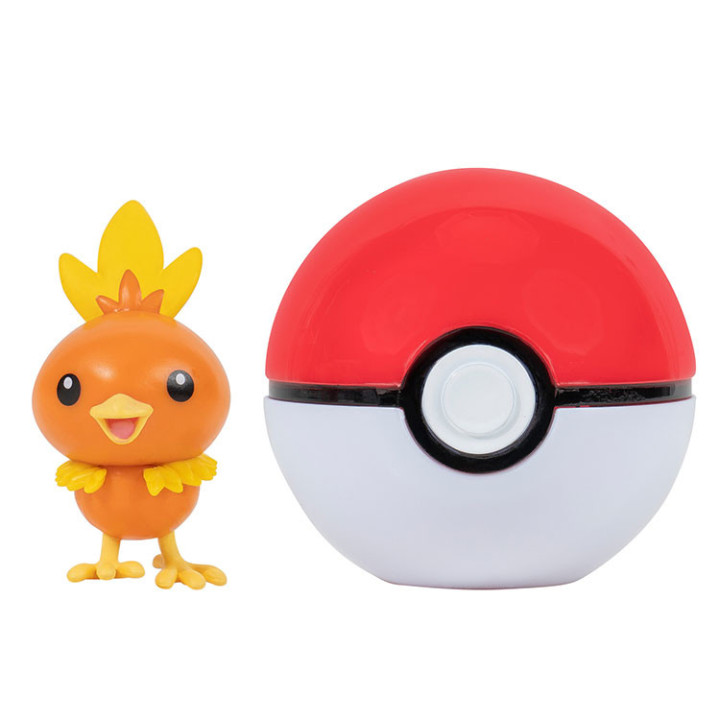 Pokemon - figurka+kula - Clip'n'go - Torchic + Poke Ball