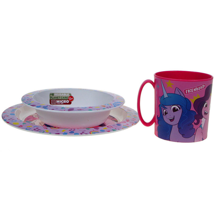 Zestaw naczyń dla dzieci (microwaveable plastic) - My Little Pony: Nowe Pokolenie